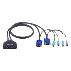 Aten CS62S 2-Port Cable KVM Switch - Seamless Control for Dual Systems